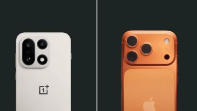 مقارنة بين OnePlus 15 وآيفون 17 برو ماكس