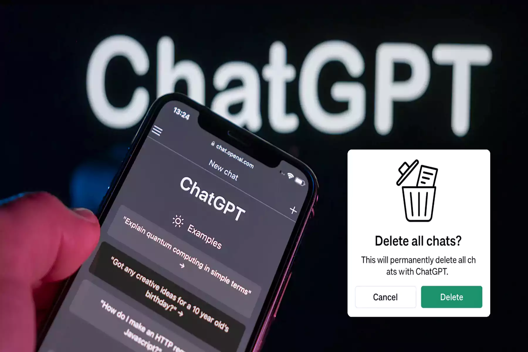 طريقة مسح محادثات ChatGPT بالكامل
