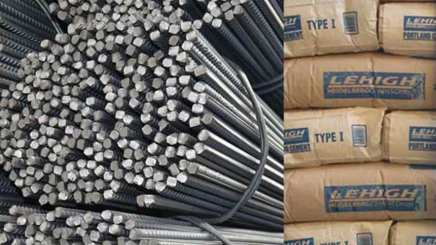 مقارنة أسعار الحديد والأسمنت بالأسبوع الماضي