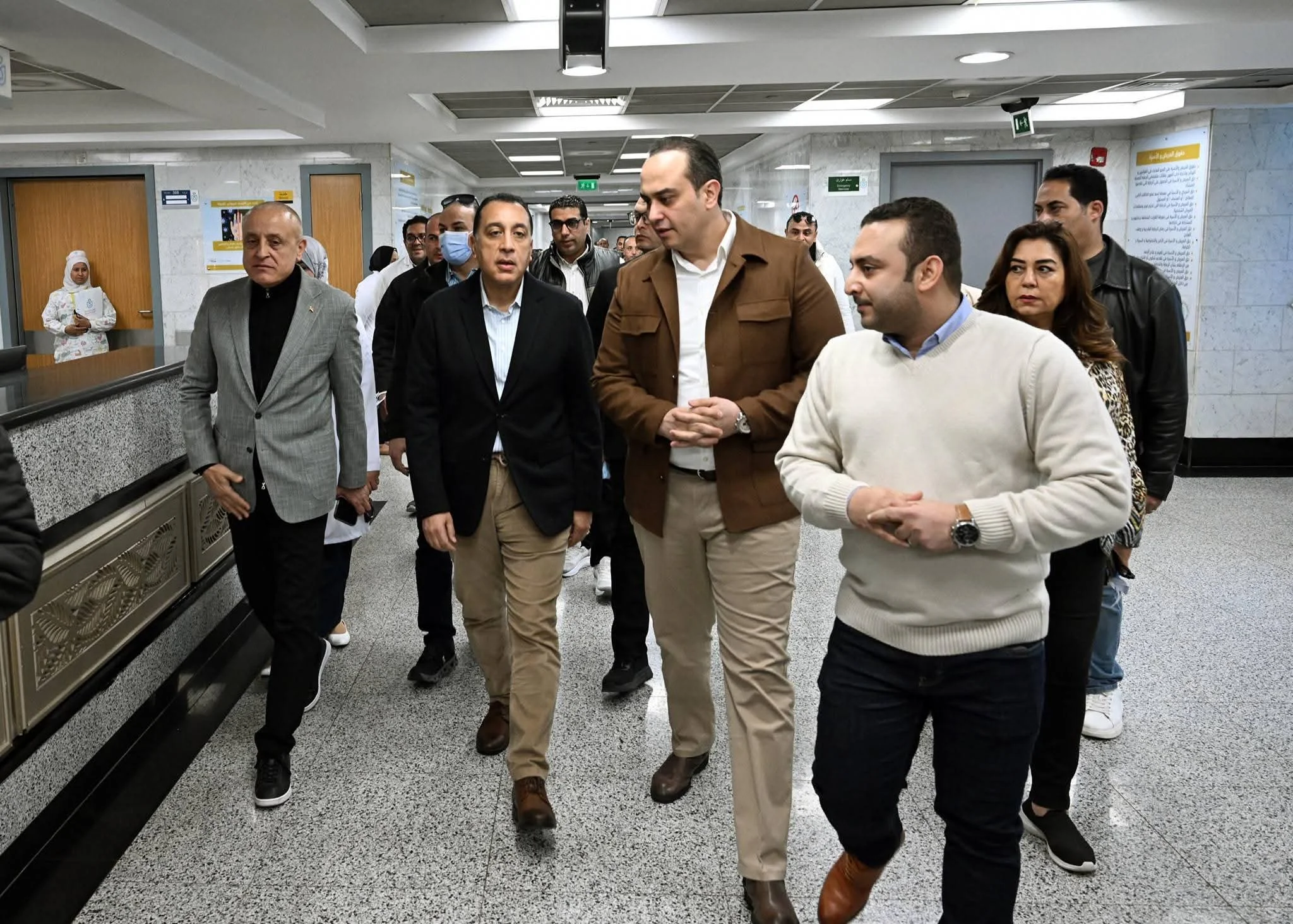 رئيس مجلس الوزراء يتفقد أعمال المنشآت بمستشفى الكرنك الدولي